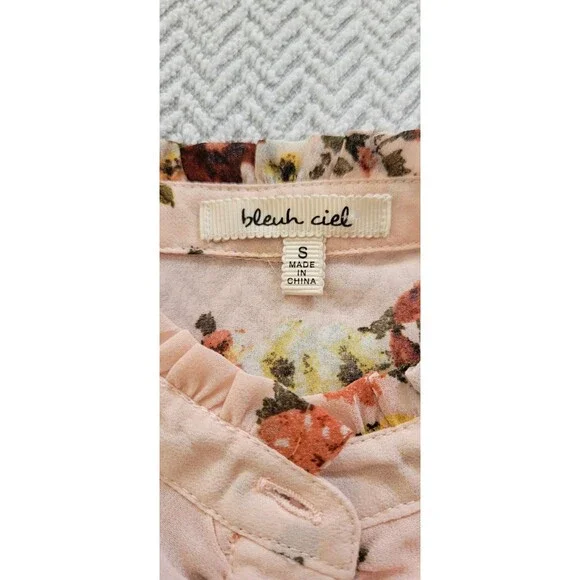 Bleuh Ciel Pink Floral Blouse - Picture 3 of 4